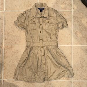 Polo by Ralph Lauren Khaki Button-Up Dress